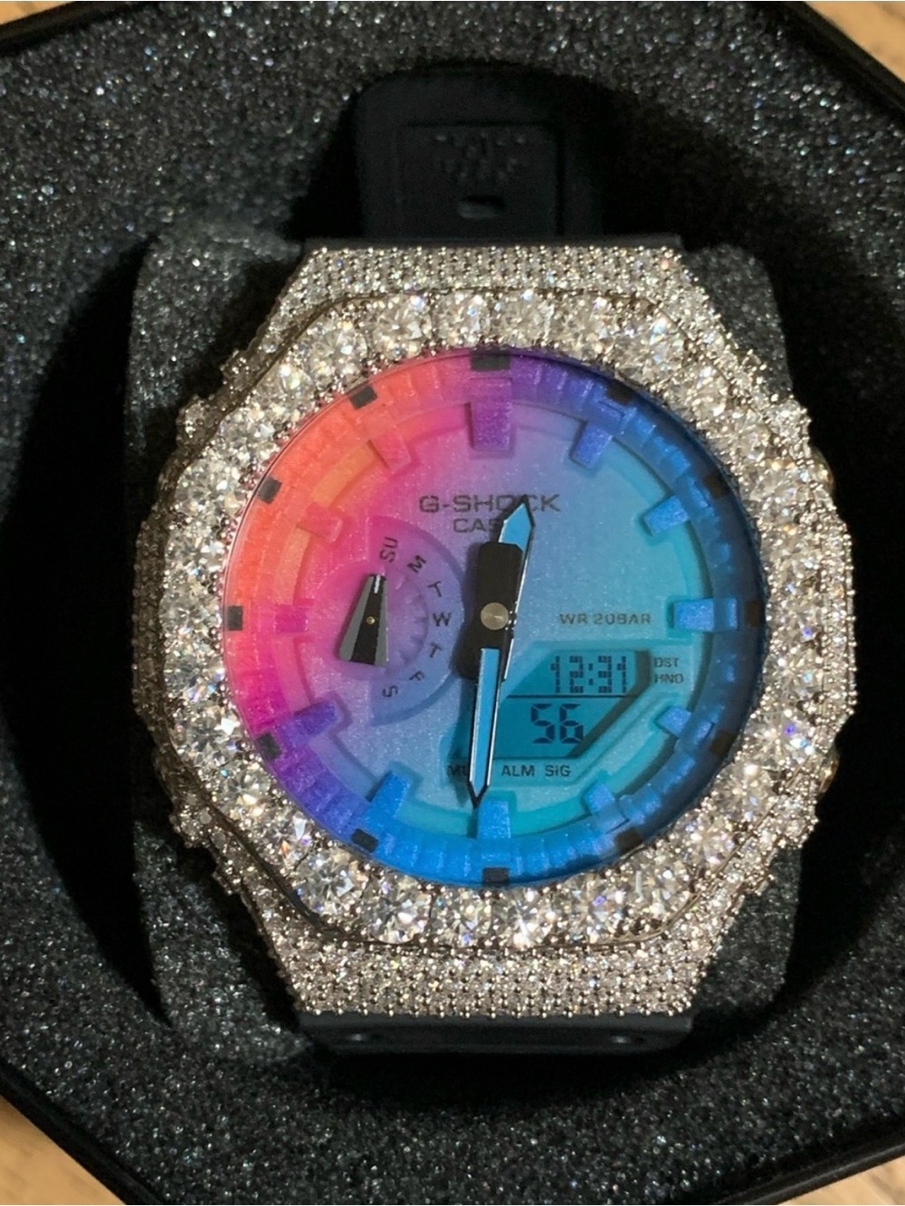 G-Shock Rainbow Gradient Dial with Crystal-Embellished Bezel